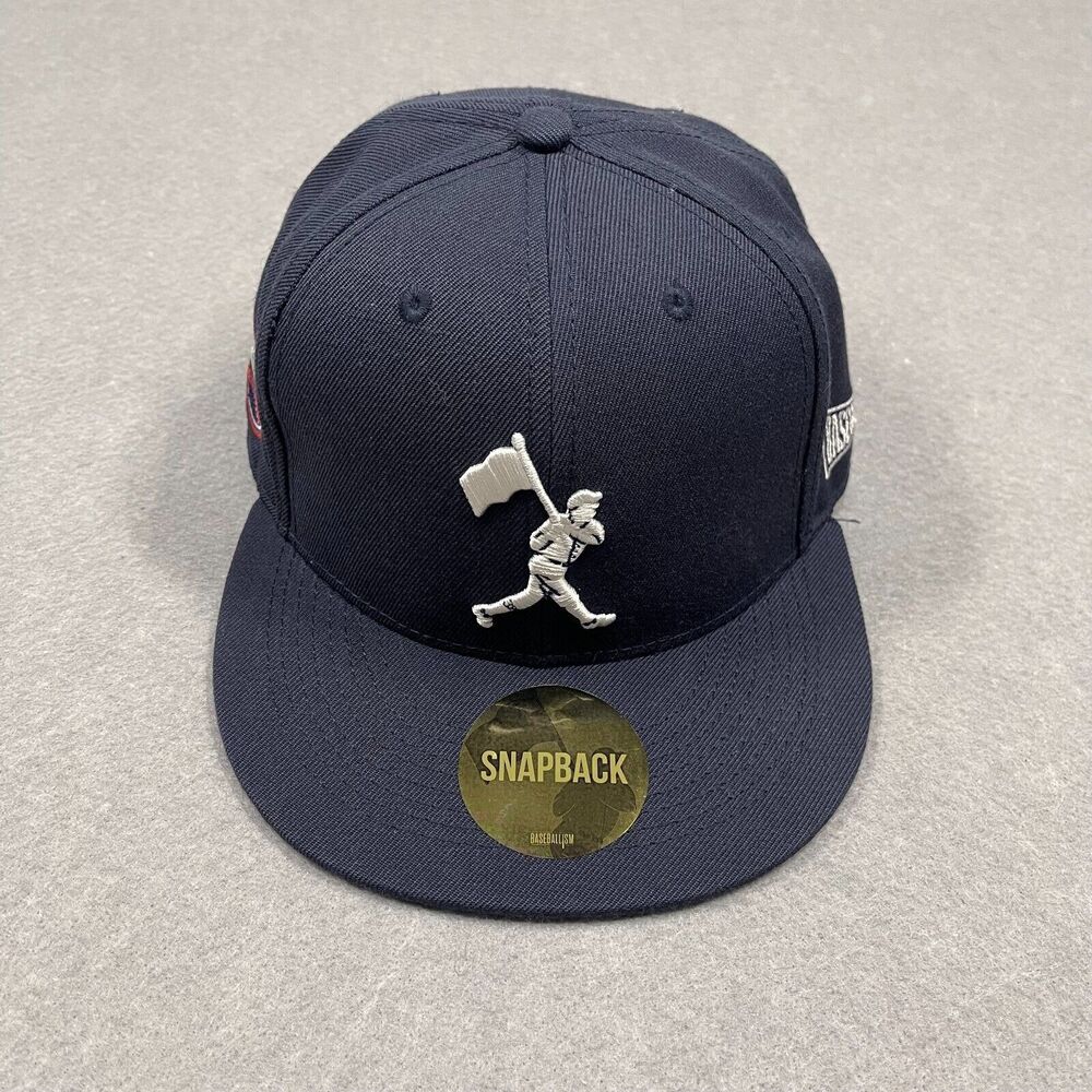 Baseballism x Pelotero Hat Adult Navy Blue Snapback Baseball Flagman Cap Wool